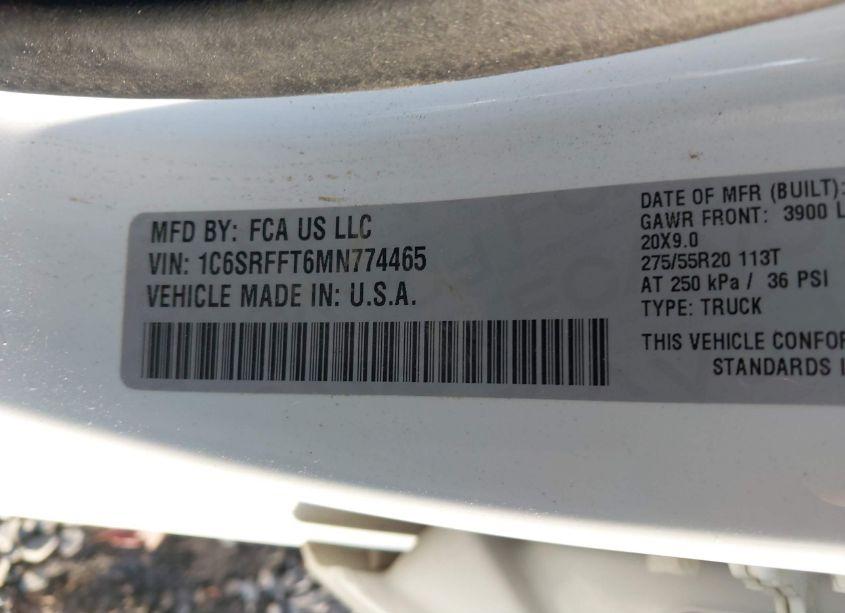 Photo 9 of 2021 Ram 1500 BIG HORN 4X4 5'7 BOX (VIN 1C6SRFFT6MN774465)