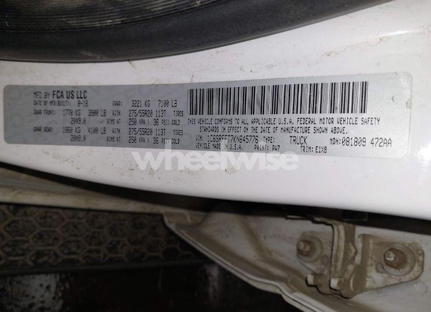 Photo 9 of 2019 Ram 1500 (VIN 1C6SRFFT7KN645776)