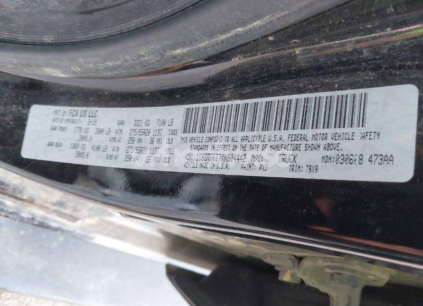 Photo 9 of 2019 Ram 1500 BIG HORN/LONE STAR 4X4 5'7 BOX (VIN 1C6SRFFT7KN804442)