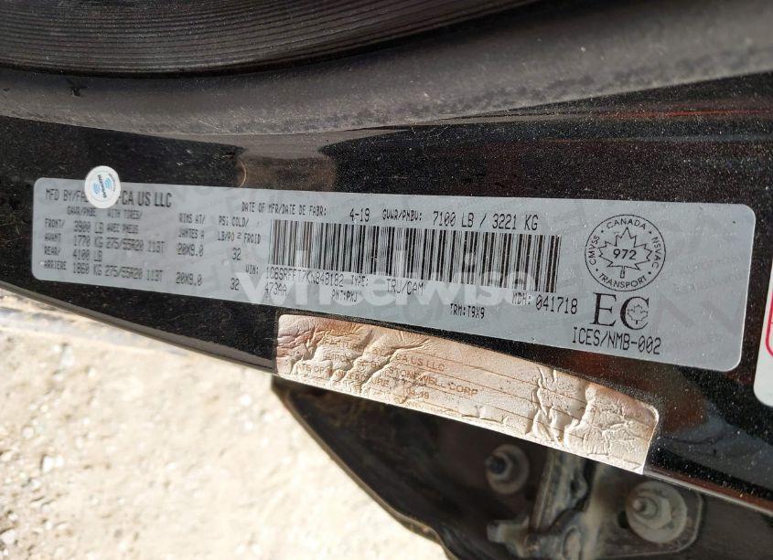 Photo 9 of 2019 Ram 1500 BIG HORN (VIN 1C6SRFFT7KN848182)