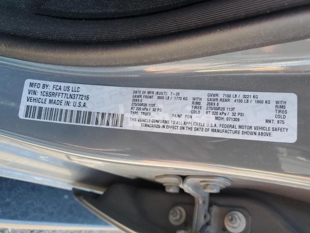 Photo 12 of 2020 RAM 1500 BIG HORN/LONE STAR (VIN 1C6SRFFT7LN377216)