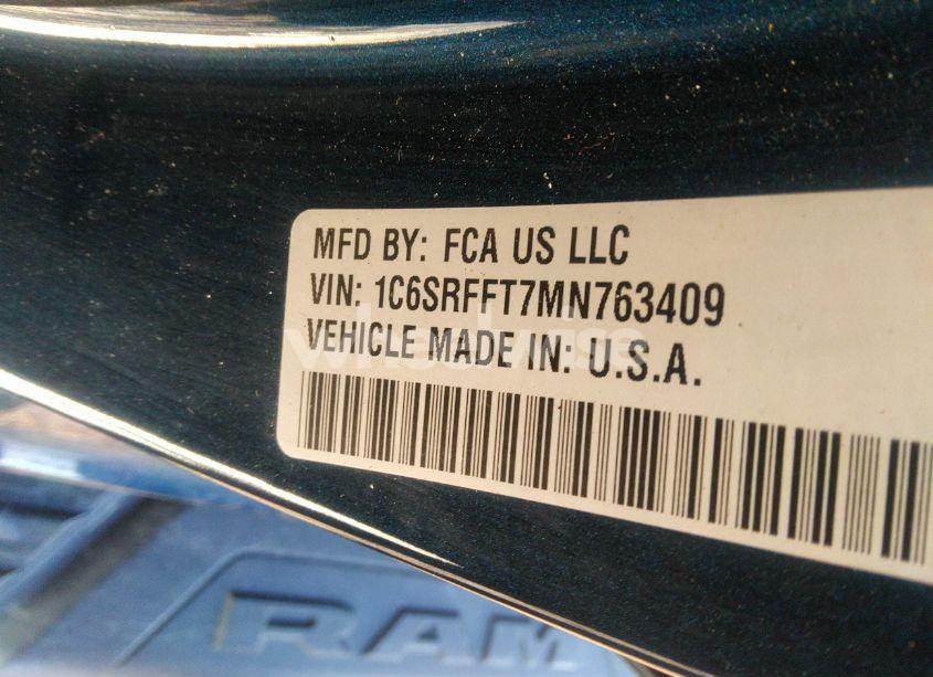 Photo 9 of 2021 Ram 1500 BIG HORN 4X4 5'7 BOX (VIN 1C6SRFFT7MN763409)