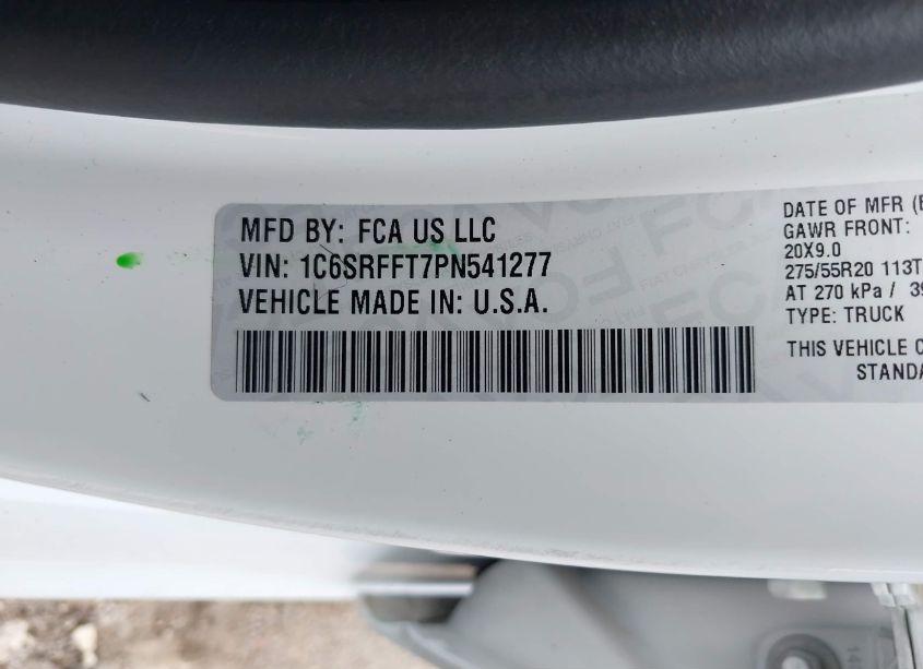 Photo 9 of 2023 Ram 1500 (VIN 1C6SRFFT7PN541277)