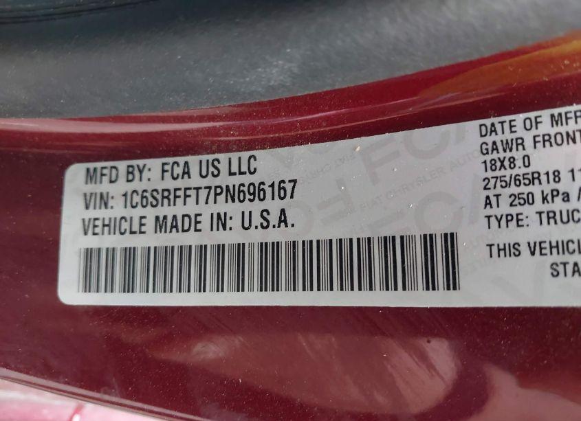 Photo 9 of 2023 Ram 1500 BIG HORN 4X4 5'7 BOX (VIN 1C6SRFFT7PN696167)