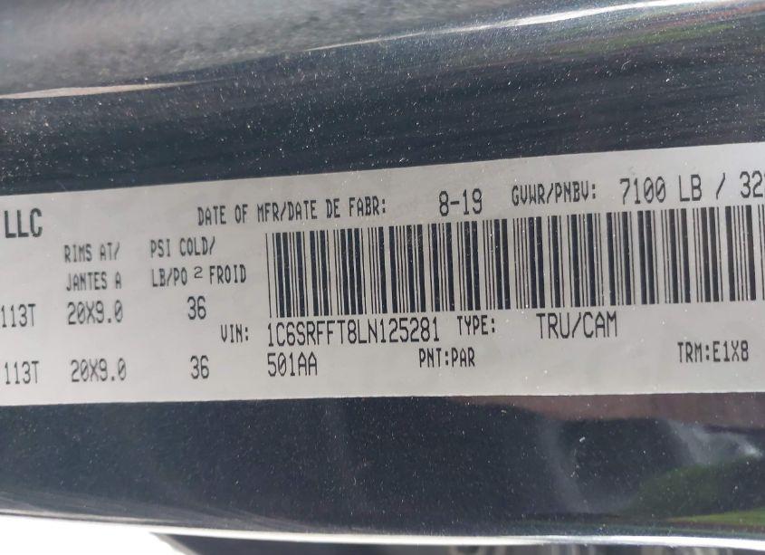 Photo 9 of 2020 Ram 1500 BIG HORN (VIN 1C6SRFFT8LN125281)