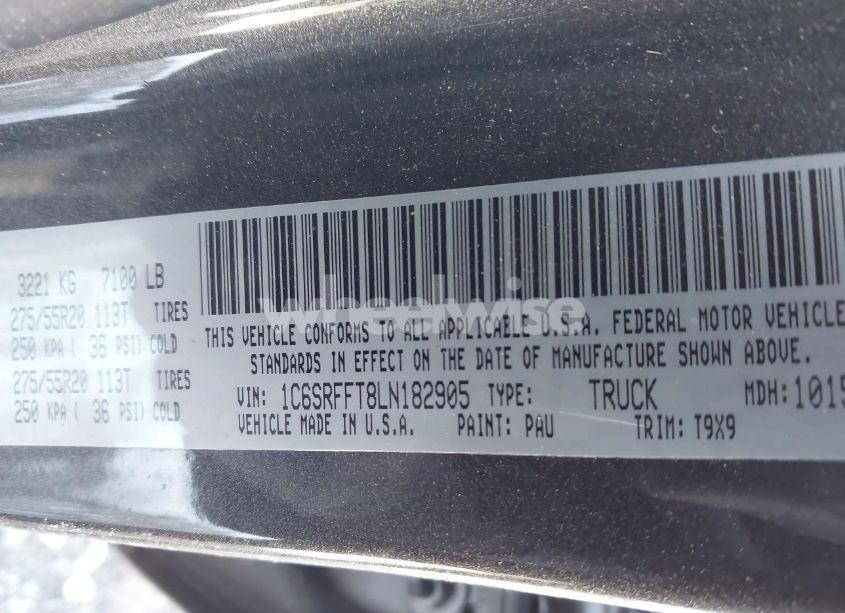 Photo 9 of 2020 Ram 1500 BIG HORN 4X4 5'7 BOX (VIN 1C6SRFFT8LN182905)