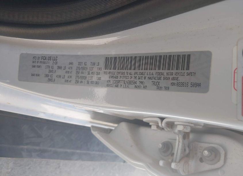 Photo 9 of 2020 Ram 1500 BIG HORN 4X4 5'7 BOX (VIN 1C6SRFFT8LN282504)