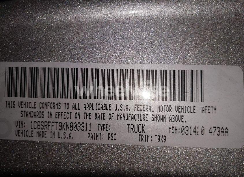 Photo 9 of 2019 Ram 1500 BIG HORN/LONE STAR 4X4 5'7 BOX (VIN 1C6SRFFT9KN803311)