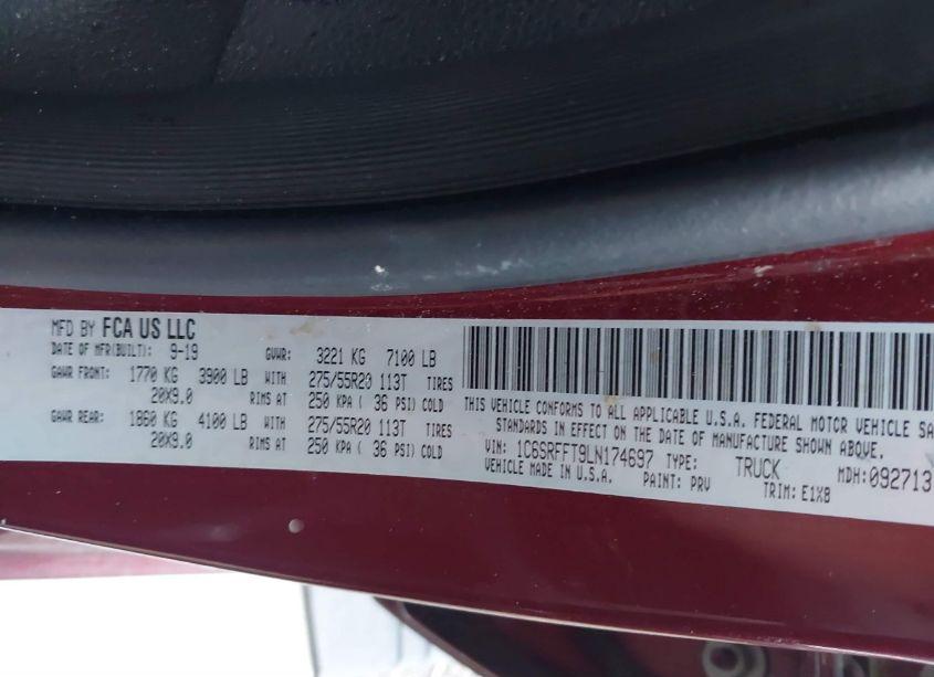 Photo 9 of 2020 Ram 1500 LONE STAR 4X4 5'7 BOX (VIN 1C6SRFFT9LN174697)