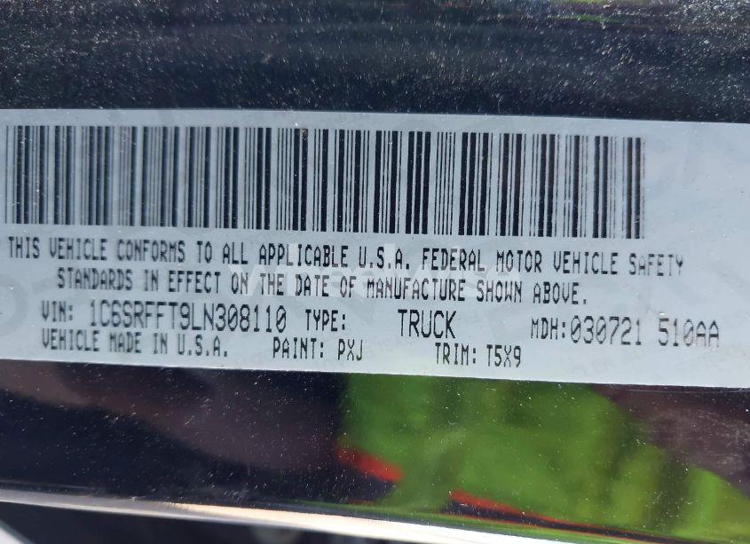 Photo 9 of 2020 Ram 1500 (VIN 1C6SRFFT9LN308110)