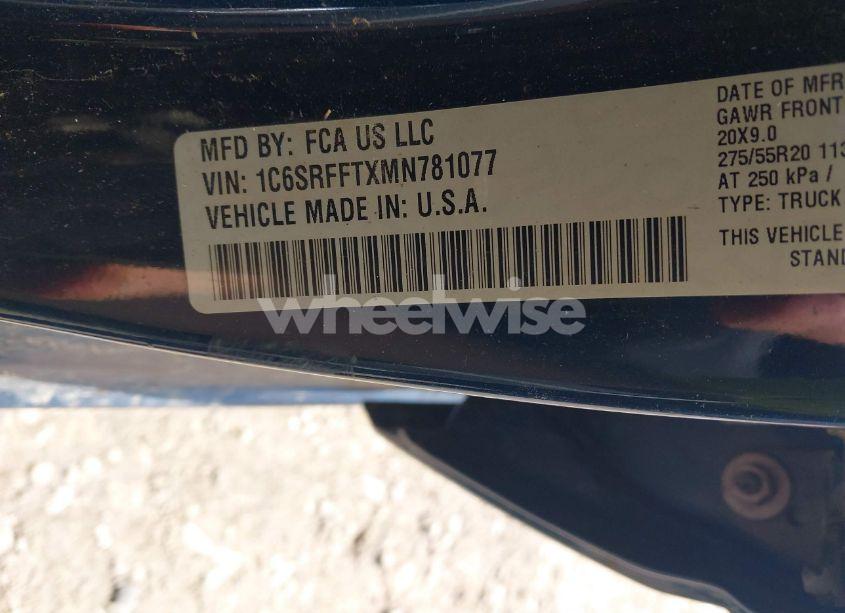 Photo 9 of 2021 Ram 1500 BIG HORN 4X4 5'7 BOX (VIN 1C6SRFFTXMN781077)