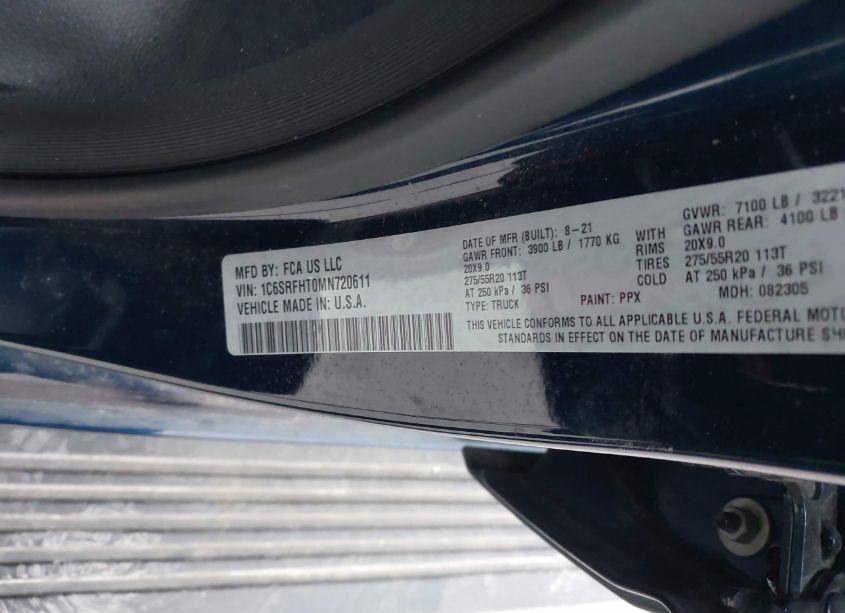 Photo 9 of 2021 Ram 1500 LIMITED 4X4 5'7" BOX (VIN 1C6SRFHT0MN720611)