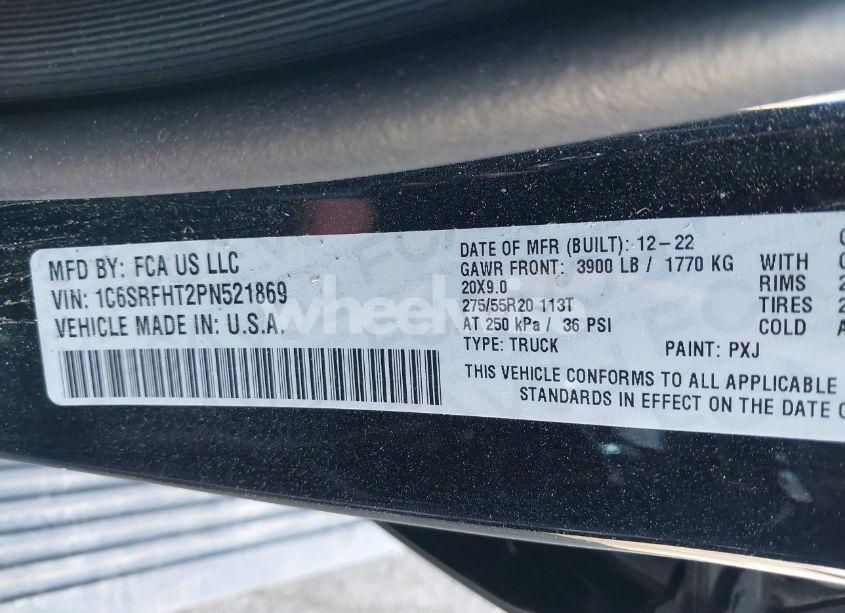 Photo 9 of 2023 Ram 1500 LIMITED 4X4 5'7 BOX (VIN 1C6SRFHT2PN521869)