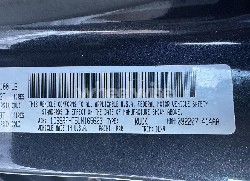 Photo 8 of 2020 Ram 1500 LIMITED 4X4 5'7 BOX (VIN 1C6SRFHT5LN165623)