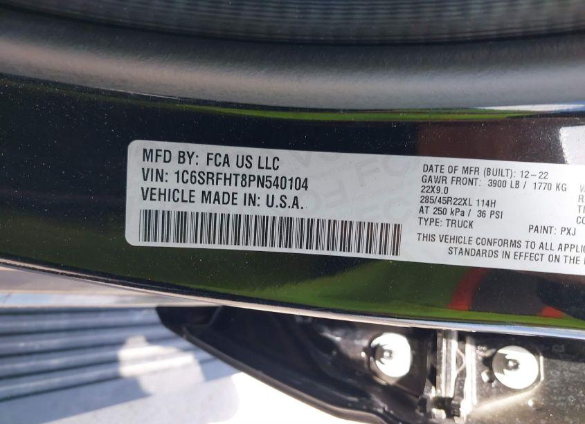 Photo 9 of 2023 Ram 1500 LIMITED 4X4 5'7 BOX (VIN 1C6SRFHT8PN540104)