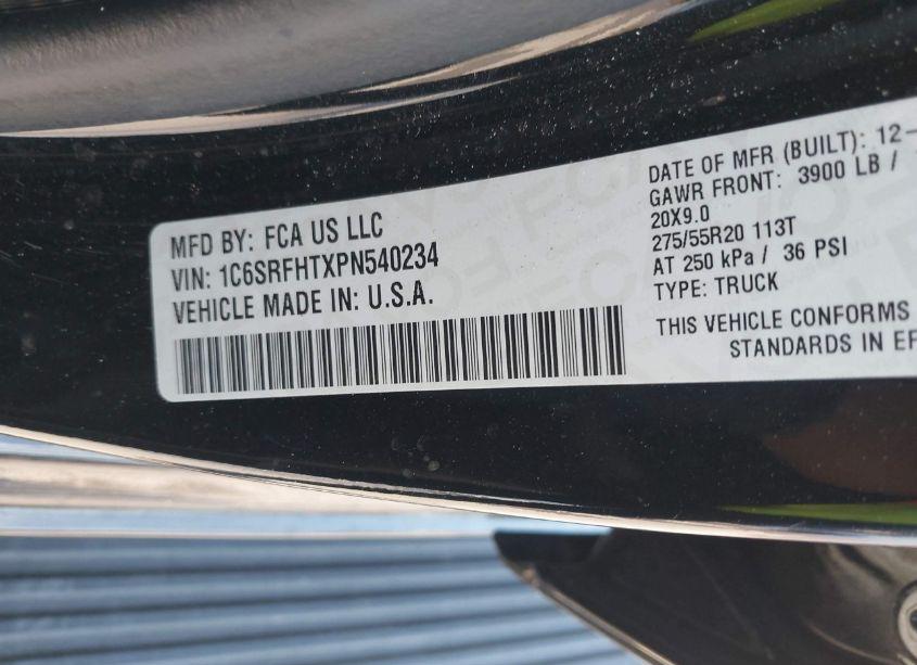 Photo 9 of 2023 Ram 1500 LIMITED 4X4 5'7 BOX (VIN 1C6SRFHTXPN540234)