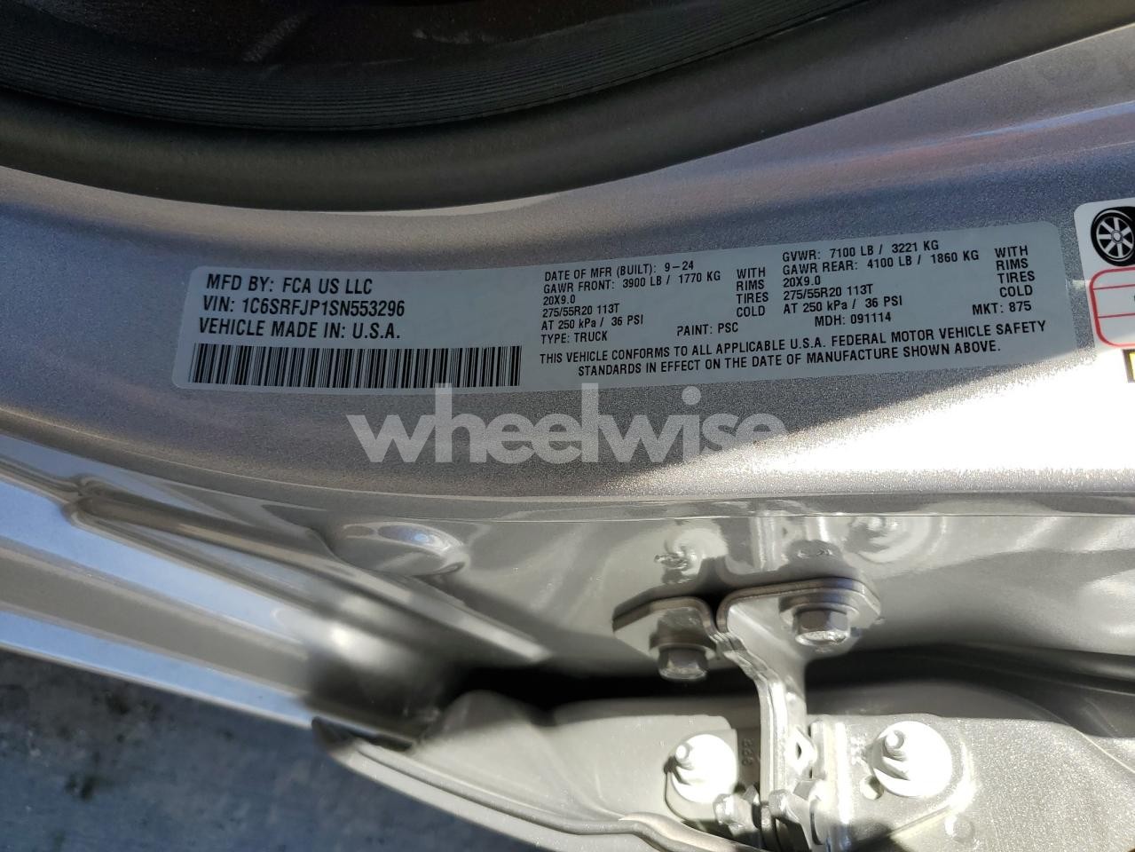 Photo 13 of 2025 RAM 1500 LARAMIE (VIN 1C6SRFJP1SN553296)