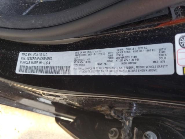 Photo 2 of 2025 RAM 1500 LARAMIE (VIN 1C6SRFJP1SN590350)