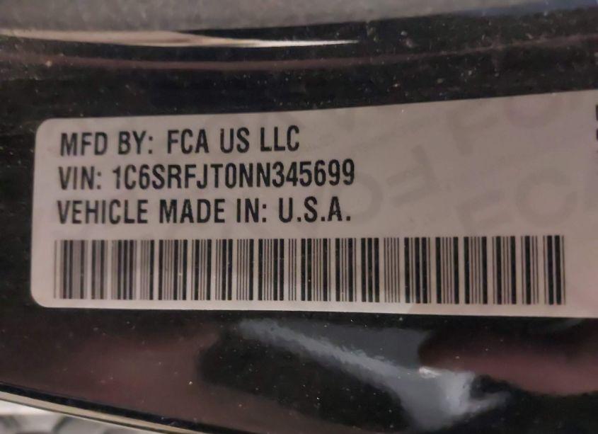 Photo 9 of 2022 Ram 1500 LARAMIE 4X4 5'7 BOX (VIN 1C6SRFJT0NN345699)