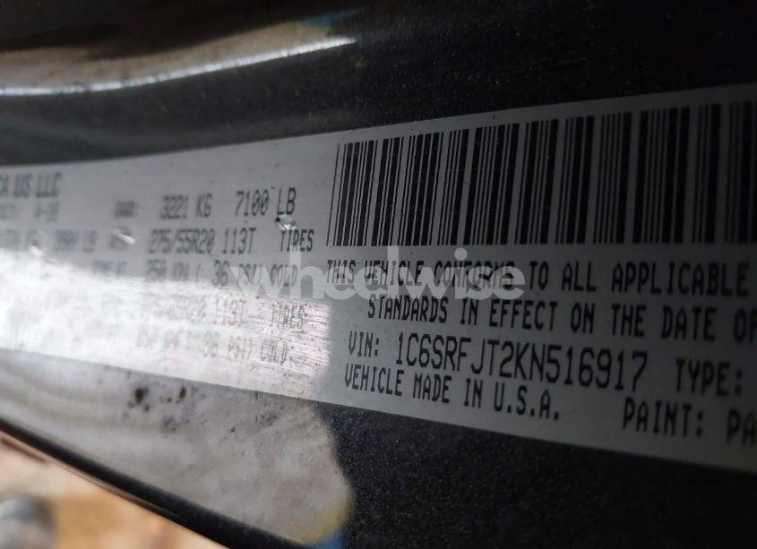 Photo 9 of 2019 Ram 1500 LARAMIE 4X4 5'7 BOX (VIN 1C6SRFJT2KN516917)