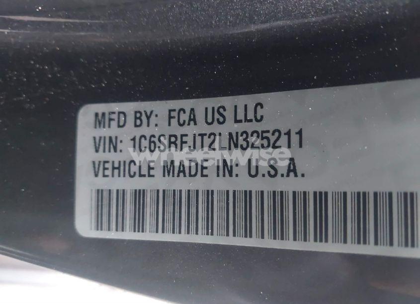 Photo 9 of 2020 Ram 1500 LARAMIE 4X4 5'7 BOX (VIN 1C6SRFJT2LN325211)