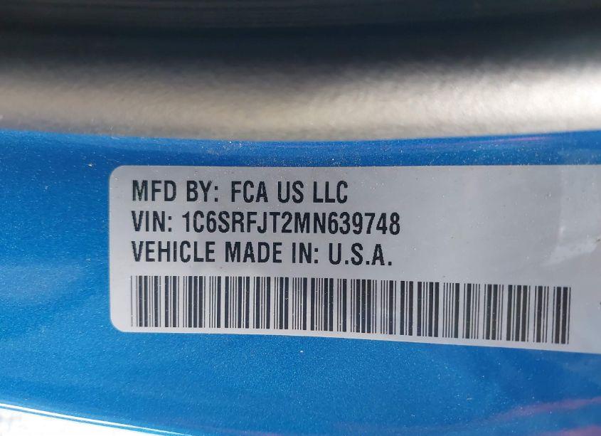 Photo 9 of 2021 Ram 1500 LARAMIE 4X4 5'7 BOX (VIN 1C6SRFJT2MN639748)