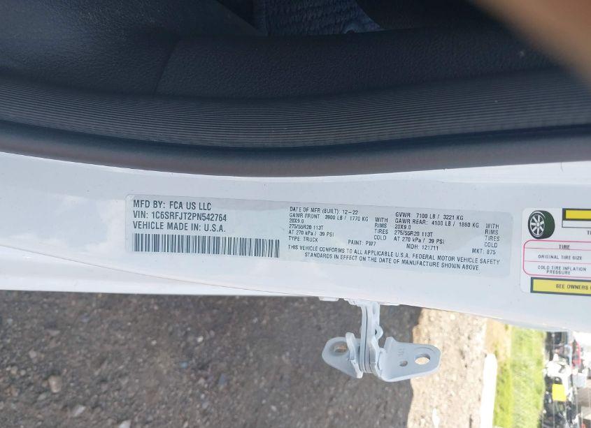 Photo 9 of 2023 Ram 1500 LARAMIE 4X4 5'7 BOX (VIN 1C6SRFJT2PN542764)