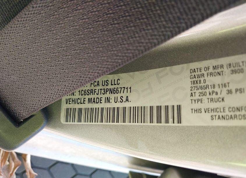 Photo 9 of 2023 Ram 1500 LARAMIE 4X4 5'7 BOX (VIN 1C6SRFJT3PN667711)