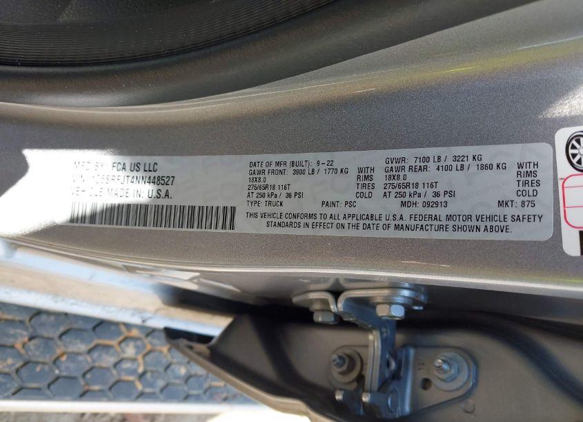 Photo 9 of 2022 Ram 1500 (VIN 1C6SRFJT4NN448527)