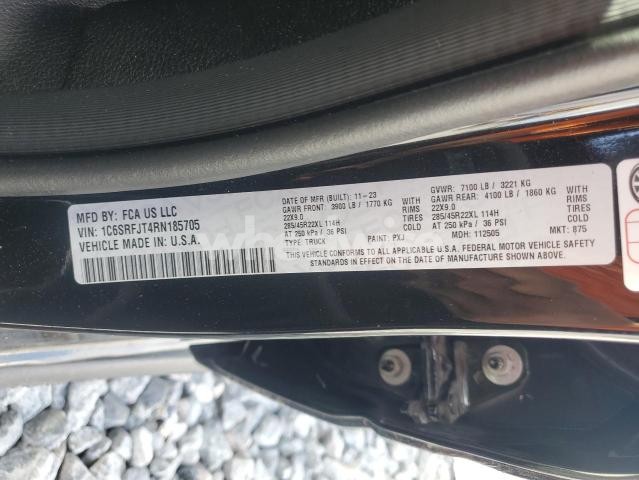 Photo 12 of 2024 RAM 1500 LARAMIE (VIN 1C6SRFJT4RN185705)