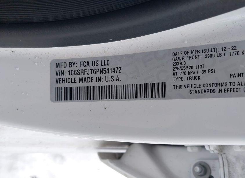 Photo 9 of 2023 Ram 1500 LARAMIE 4X4 5'7 BOX (VIN 1C6SRFJT6PN541472)