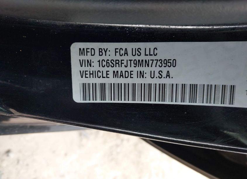 Photo 9 of 2021 Ram 1500 LARAMIE 4X4 5'7 BOX (VIN 1C6SRFJT9MN773950)