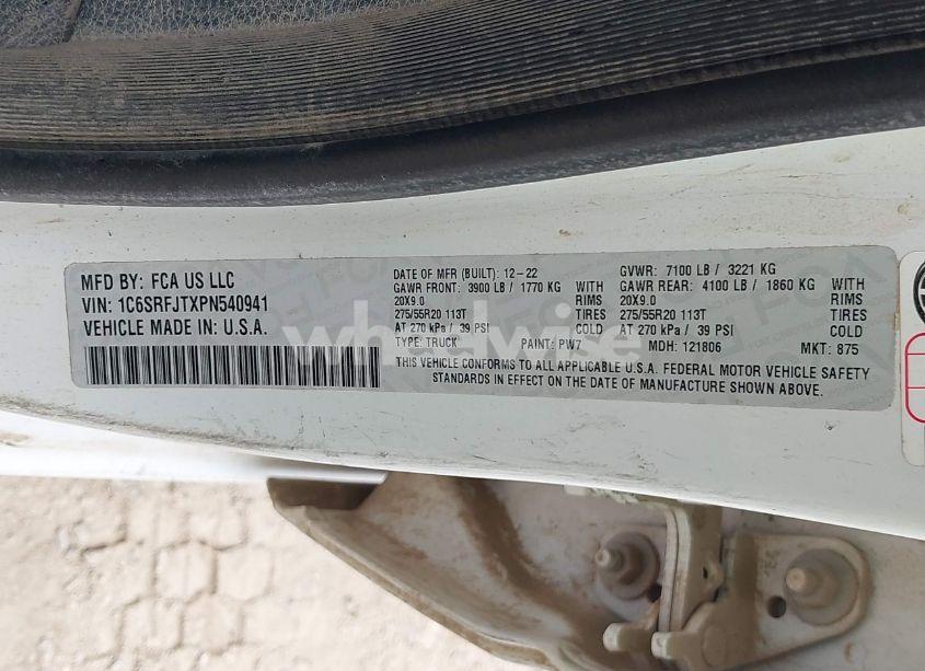 Photo 9 of 2023 Ram 1500 LARAMIE 4X4 5'7 BOX (VIN 1C6SRFJTXPN540941)