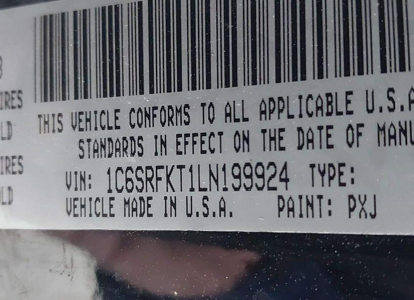 Photo 9 of 2020 Ram 1500 LARAMIE LONGHORN 4X4 5'7 BOX (VIN 1C6SRFKT1LN199924)