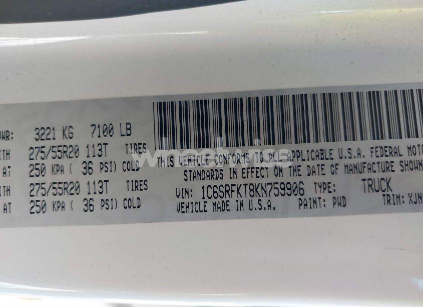 Photo 9 of 2019 Ram 1500 LONGHORN 4X4 5'7 BOX (VIN 1C6SRFKT8KN759906)