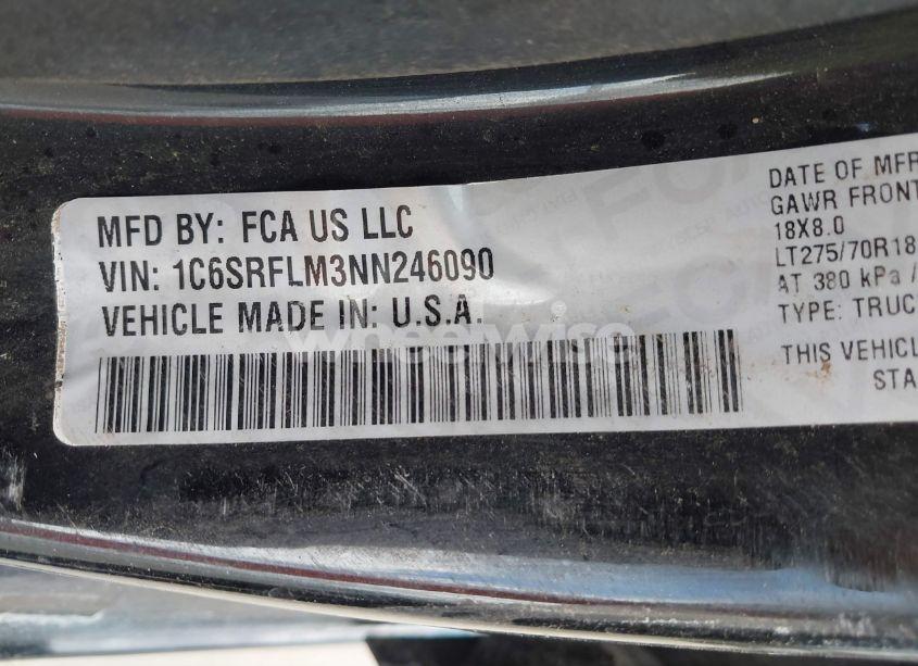 Photo 9 of 2022 Ram 1500 REBEL 4X4 5'7 BOX (VIN 1C6SRFLM3NN246090)