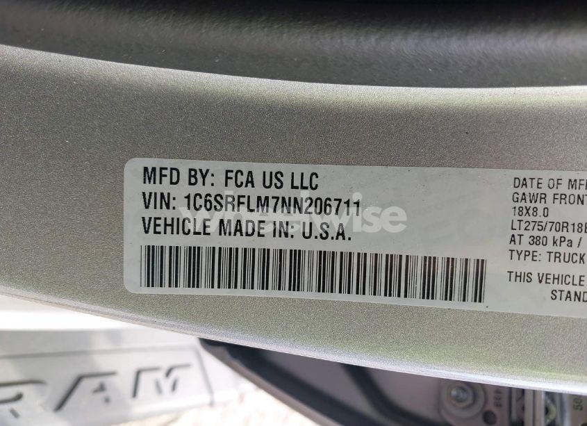 Photo 9 of 2022 Ram 1500 REBEL 4X4 5'7 BOX (VIN 1C6SRFLM7NN206711)