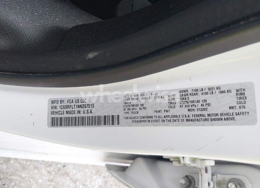 Photo 9 of 2022 Ram 1500 REBEL 4X4 5'7 BOX (VIN 1C6SRFLT1NN267513)