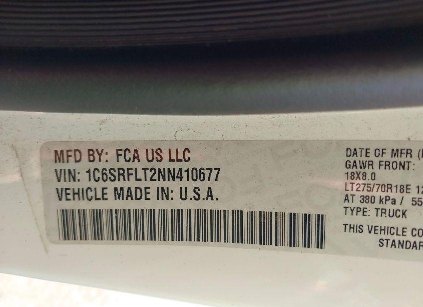 Photo 9 of 2022 Ram 1500 REBEL 4X4 5'7 BOX (VIN 1C6SRFLT2NN410677)