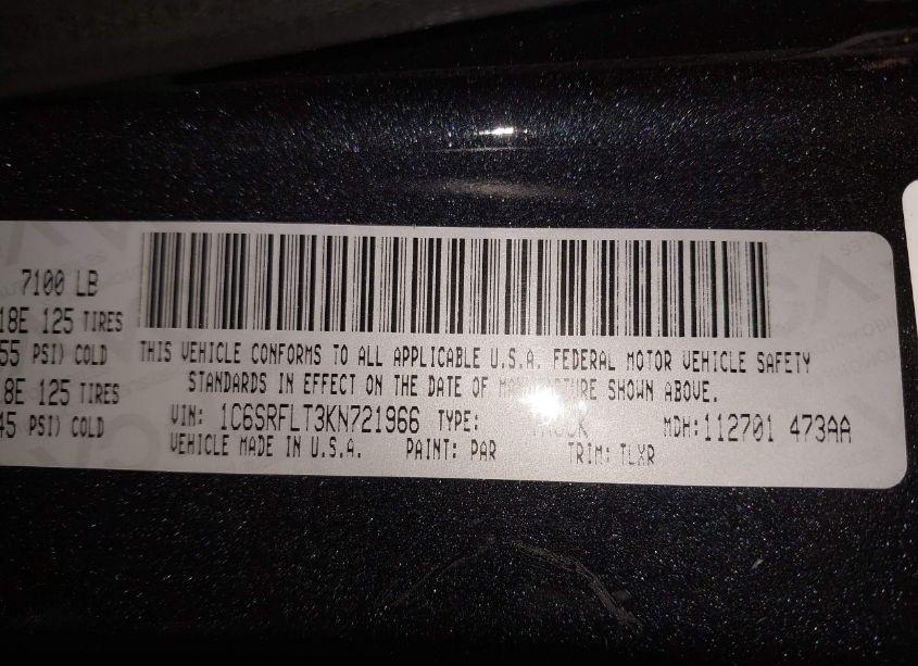 Photo 7 of 2019 Ram 1500 REBEL 4X4 5'7 BOX (VIN 1C6SRFLT3KN721966)