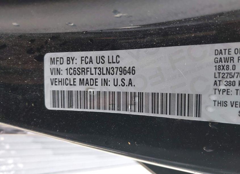 Photo 9 of 2020 Ram 1500 REBEL 4X4 5'7 BOX (VIN 1C6SRFLT3LN379646)