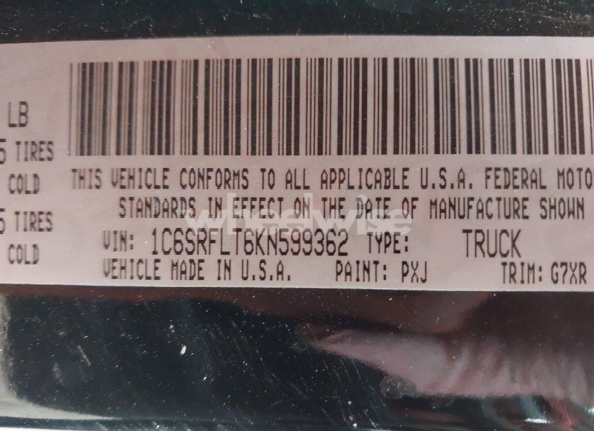 Photo 9 of 2019 Ram 1500 REBEL 4X4 5'7 BOX (VIN 1C6SRFLT6KN599362)