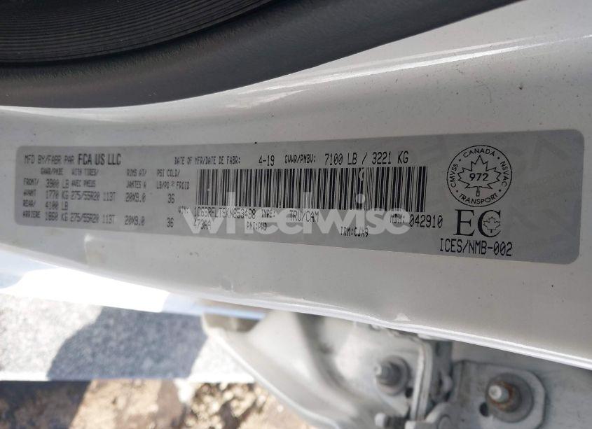 Photo 9 of 2019 Ram 1500 REBEL (VIN 1C6SRFLT9KN853498)