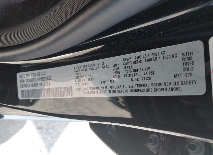 Photo 9 of 2023 Ram 1500 REBEL 4X4 5'7 BOX (VIN 1C6SRFLT9PN520662)