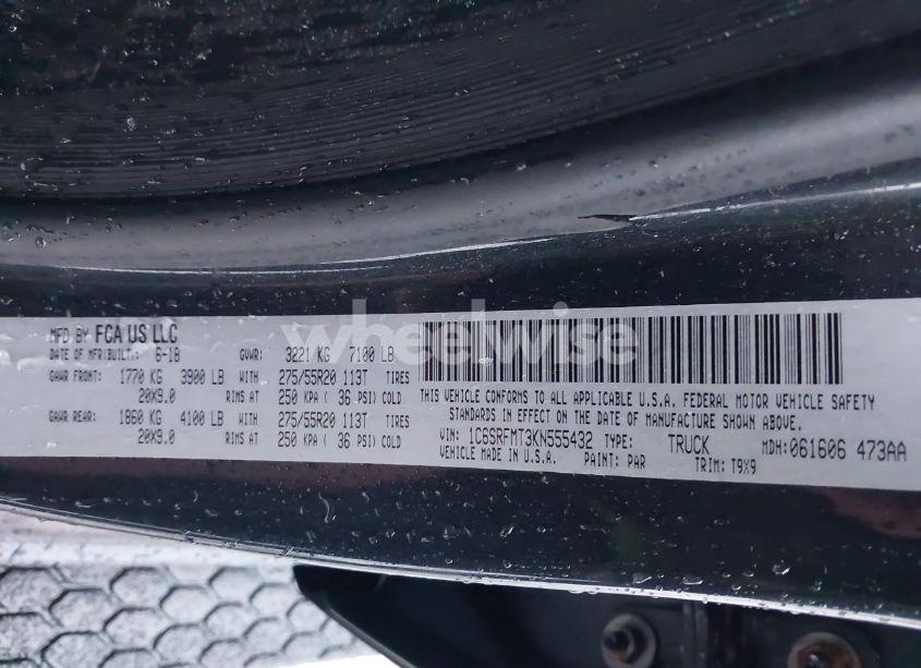 Photo 9 of 2019 Ram 1500 BIG HORN/LONE STAR 4X4 6'4 BOX (VIN 1C6SRFMT3KN555432)