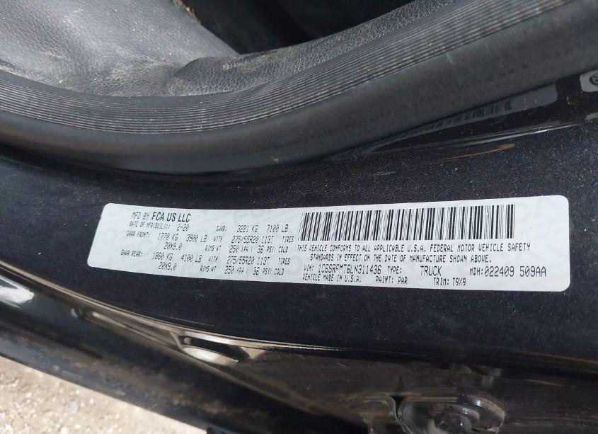 Photo 9 of 2020 Ram 1500 BIG HORN 4X4 6'4 BOX (VIN 1C6SRFMT6LN311436)