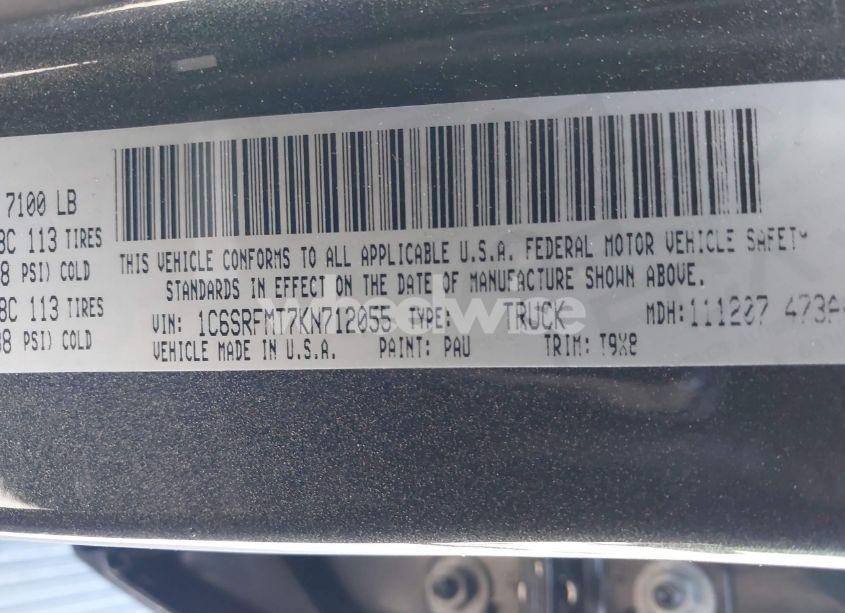 Photo 9 of 2019 Ram 1500 BIG HORN/LONE STAR 4X4 6'4 BOX (VIN 1C6SRFMT7KN712055)