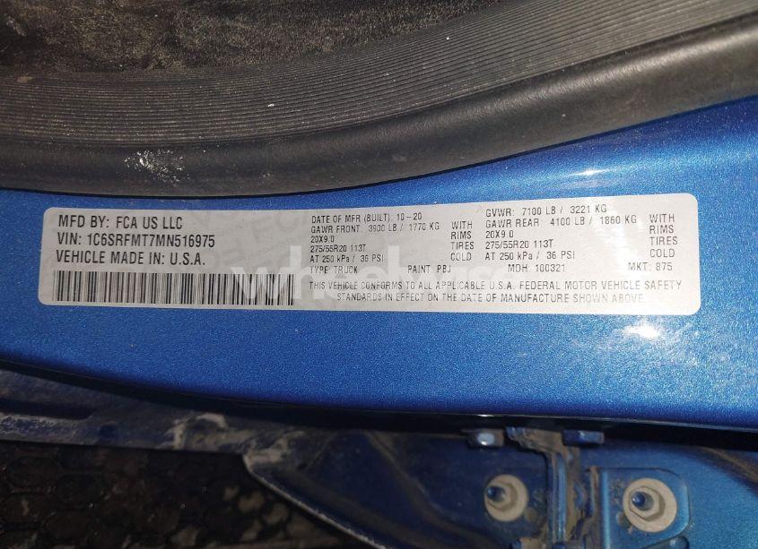 Photo 9 of 2021 Ram 1500 BIG HORN 4X4 6'4 BOX (VIN 1C6SRFMT7MN516975)