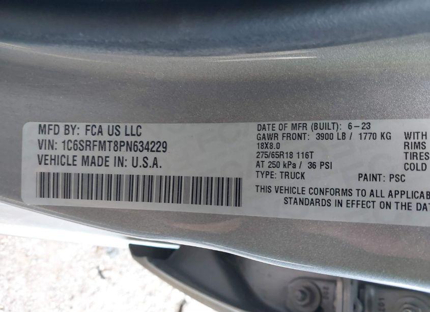 Photo 9 of 2023 Ram 1500 LONE STAR 4X4 6'4 BOX (VIN 1C6SRFMT8PN634229)