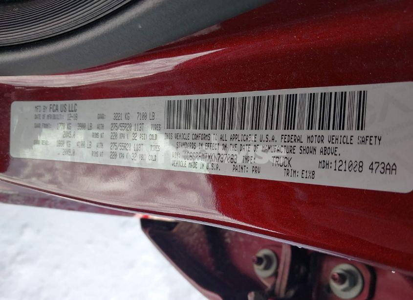 Photo 9 of 2019 Ram 1500 (VIN 1C6SRFMTXKN737063)